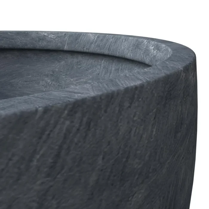 Grove Series Hemisphere Poly Clay Planter - 12.4" Dia, 7.1" High | Aged Concrete | Indoor/Outdoor Weather-Resistant Planter - Image 3
