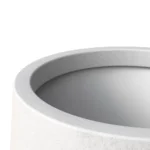 Elegant Orchid Series Poly Stone Planter in White 17.7" Dia x 17.7" High | Durable & Stylish Fiberstone MGO Clay Planter with Drainage Holes - Image 3