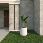 Elegant Orchid Series Poly Stone Planter in White 17.7" Dia x 17.7" High | Durable & Stylish Fiberstone MGO Clay Planter with Drainage Holes - Image 5
