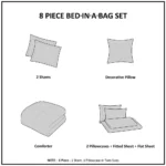 Madison Park Essentials Patrick Reversible 8 Piece Comforter Set - Hypoallergenic, Anti-Microbial, OEKO-TEX Certified - Image 20