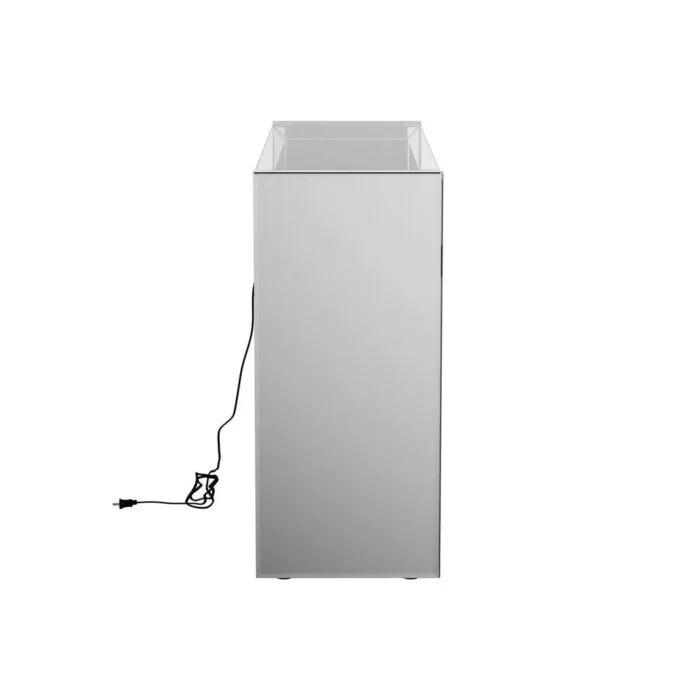 Edna 1-Shelf Silver Console Table - Contemporary Chic with Floating Glass Top - Image 4