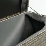 Outdoor Storage Box, 113 Gallon Wicker Patio Deck Box with Lid - Grey Wicker | Weatherproof & Stylish Storage Solution - Image 12