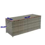 Outdoor Storage Box, 113 Gallon Wicker Patio Deck Box with Lid - Grey Wicker | Weatherproof & Stylish Storage Solution - Image 15