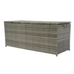 Outdoor Storage Box, 113 Gallon Wicker Patio Deck Box with Lid - Grey Wicker | Weatherproof & Stylish Storage Solution - Image 23