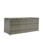 Outdoor Storage Box, 113 Gallon Wicker Patio Deck Box with Lid - Grey Wicker | Weatherproof & Stylish Storage Solution - Image 24
