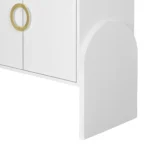 Stylish Four-Door Metal Handle Storage Cabinet with Adjustable Shelves | Perfect for Study & Living Room - Image 13