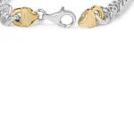 10K Yellow Gold Plated .925 Sterling Silver Diamond Curb Chain Bracelet - 7.5 Inches - Elegant and Timeless Jewelry for Women - Image 2