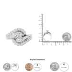 14K White Gold 1.00 Cttw Diamond Swirl Cocktail Ring | Exquisite Design & Brilliant Sparkle - Image 6