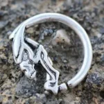 316L Stainless Steel Devil's Face Circular Ring - Unique & Stylish Jewelry