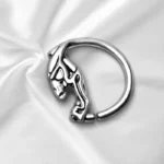 316L Stainless Steel Devil's Face Circular Ring - Unique & Stylish Jewelry - Image 2