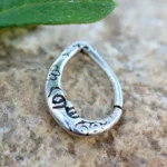 Elegant 316L Stainless Steel Crescent Moon Teardrop Seamless Ring | Tarnish-Resistant & Durable