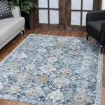 Noble Blue Area Rug - Elegant & Durable Decor Accent, Perfect for High-Traffic Areas, 5'3" x 7'3"