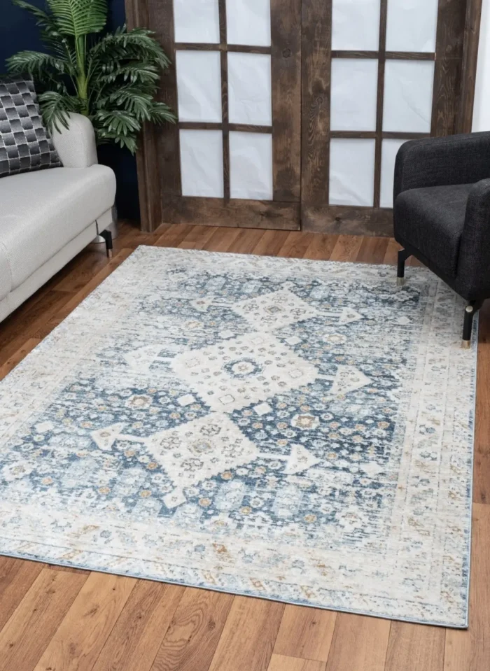 Elegant & Durable Noble GC_GEN7003 Blue Area Rug - 5' 3" x 7' 3" | Perfect Home Decor - Image 1