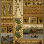 Woodland GC_RST5001 Multi Lodge Area Rug - Rustic Charm & Durability, 7'10" x 10'3"