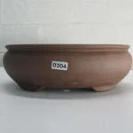 Elegant 20cm Unglazed Oval Bonsai Pot Perfect for Medium-Sized Bonsai Displays | 20cm x 17cm x 7cm | Brown