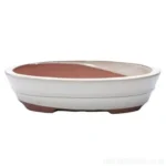 Elegant White 26cm Glazed Oval Bonsai Pot Ideal for Indoor & Outdoor Bonsai Trees