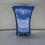 Elegant 12cm Glazed Bonsai Pot - Cascade Style | 12cm x 16cm | Blue Ceramic Planter for Bonsai Trees