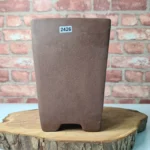 Premium 14cm Unglazed Cascade Bonsai Pot | Durable Brown Ceramic | 14cm x 19cm with Drainage and Wiring Holes
