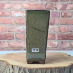 Elegant 7cm Glazed Bonsai Pot - Cascade Style | Rich Green Finish | 7cm x 15cm