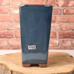 Elegant 9cm Blue Glazed Bonsai Pot - Cascade Style | Perfect for Bonsai Enthusiasts