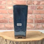 Elegant 7cm Glazed Cascade Bonsai Pot - 7cm x 15cm Blue Ceramic Planter for Bonsai Trees