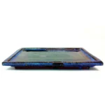 28cm Blue Glazed Rectangle Bonsai Pot Drip Tray - Premium Ceramic Water Catcher for Bonsai Display