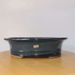 31cm Blue Oval Glazed Bonsai Pot - Perfect for Bonsai Enthusiasts | High-Quality Craftsmanship