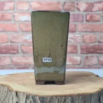 Elegant 9cm Green Glazed Bonsai Pot for Cascade Bonsai | 9cm x 17cm | Indoor & Outdoor Use