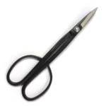 Japanese Premium Ryuga 210mm Black Carbon Steel Long Handle Bud Scissors - Durable Bonsai Gardening Tool with Protective Case