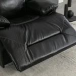 2 Seater Home Theater Recliner Chair with LED Lights, Cup Holders & Storage - Manual Recline, Black - Image 15