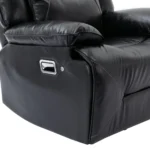 2 Seater Home Theater Recliner Chair with LED Lights, Cup Holders & Storage - Manual Recline, Black - Image 20