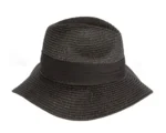 Unisex Black Wide Brim Summer Fedora Hat - Stylish Sun Protection for Men & Women - Image 3