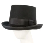 Elegant Black STANTON Wool Felt Top Hat - Limited Stock, Classic Design