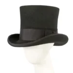 Black SCALA Felt Top Hat - Classic Wool Felt, Perfect for Formal Events and Cosplay