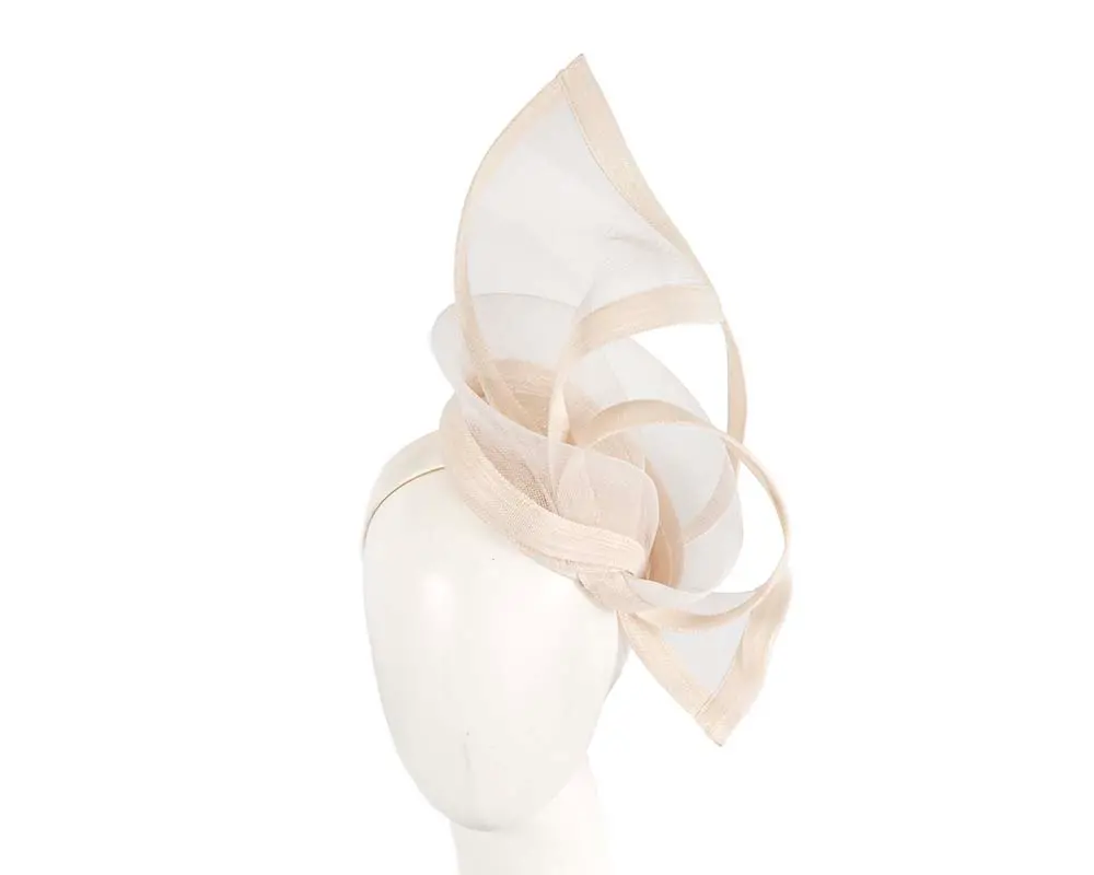 38976682_large.webp Elegant Cream Racing Fascinator by Fillies Collection S107 - Perfect for Melbourne Cup, Ascot & Kentucky Derby - Image 1
