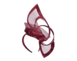 Elegant Burgundy Wine Racing Fascinator by Fillies Collection - Perfect for Melbourne Cup & Special Occasions - Image 2