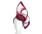 Elegant Burgundy Wine Racing Fascinator by Fillies Collection - Perfect for Melbourne Cup & Special Occasions