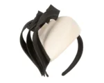 Elegant Cream & Black Pillbox Fascinator - Fillies Collection | Perfect for Melbourne Cup & Derby Day - Image 2