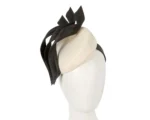 Elegant Cream & Black Pillbox Fascinator - Fillies Collection | Perfect for Melbourne Cup & Derby Day