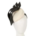 Elegant Cream & Black Pillbox Fascinator - Fillies Collection | Perfect for Melbourne Cup & Derby Day