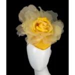 Yellow Flower Pillbox Fascinator by Fillies Collection - Stylish Spring Racing Accessory, Made in Australia