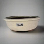 Elegant 13cm Glazed Bonsai Pot - Oval, White | Ideal for Small Bonsai Trees | High-Quality Ceramic