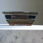 Elegant 13cm Blue Glazed Rectangle Bonsai Pot | Perfect for Bonsai Display