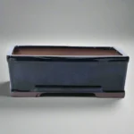 Elegant 20cm Black Glazed Rectangle Bonsai Pot - Premium Quality Ceramic, Ideal for Bonsai Trees