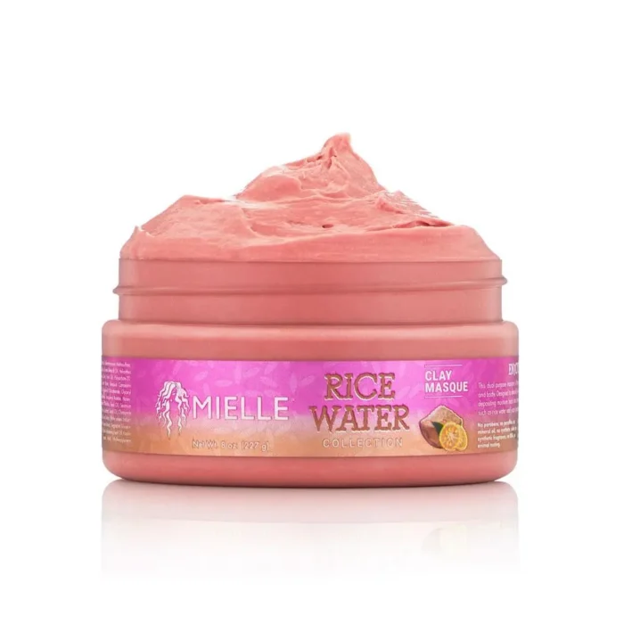 Mielle Rice Water Clay Masque 227ml - Detoxify & Hydrate Your Hair and Skin - Image 1