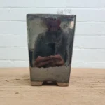 Elegant 13cm Glazed Cascade Bonsai Pot - Silver Black Finish | 13cm x 19cm