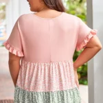 Savanna Ruffled Short Sleeve Leopard Print Plus Size Top - Trendy & Comfortable