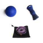 Recovery & Stretching 4 - Ultimate Trigger Point Ball, Foot Massager, and Yoga Strap Kit for Muscle Relief and Flexibility