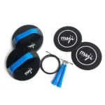 Strength & Cardio Essentials Kit - Portable Home Workout Equipment with Rotating Push Up Bars, Sliding Core Discs, High-Speed Jump Rope