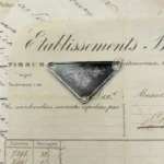 Luxury Designer Black Triangle Shaped Zipper Pull with Silvertone Metal - 28mm - Image 3